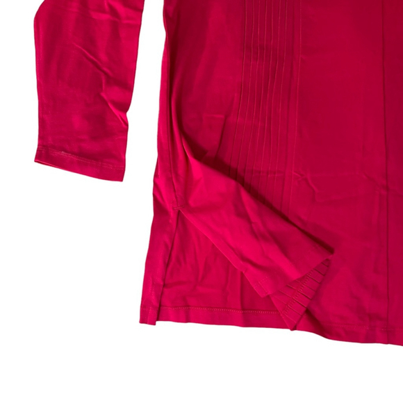 NWOT Lands’ End Pink Long Sleeve Notch Neck Tunic Top Size 1x - Picture 4 of 7